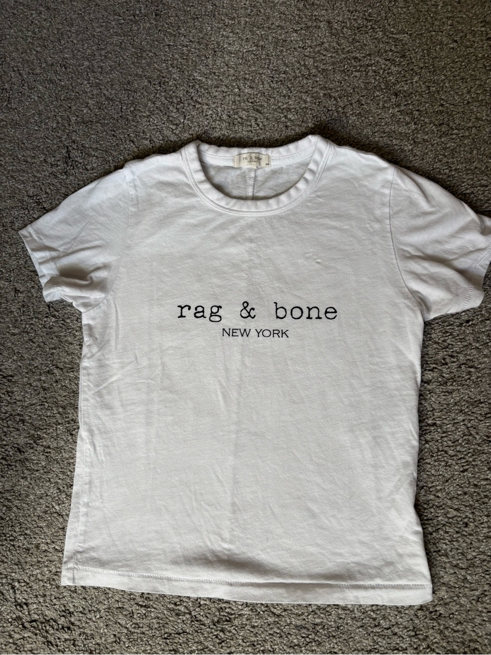 rag & bone White Logo baby Tee